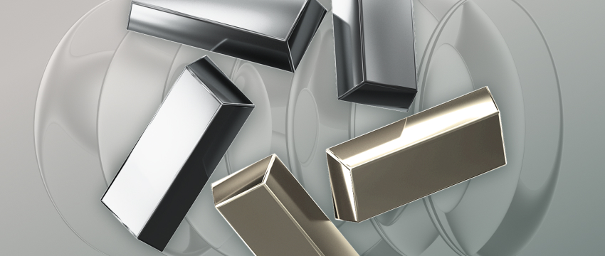 Glossy metallic bars illustrating a gold vs silver investment choice, ideal for analyzing precious metals market trading, buying strategies, and asset diversification.