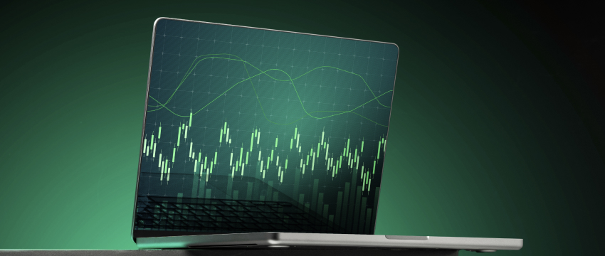 Forex candlestick chart illustrating popular forex indicators and technical analysis