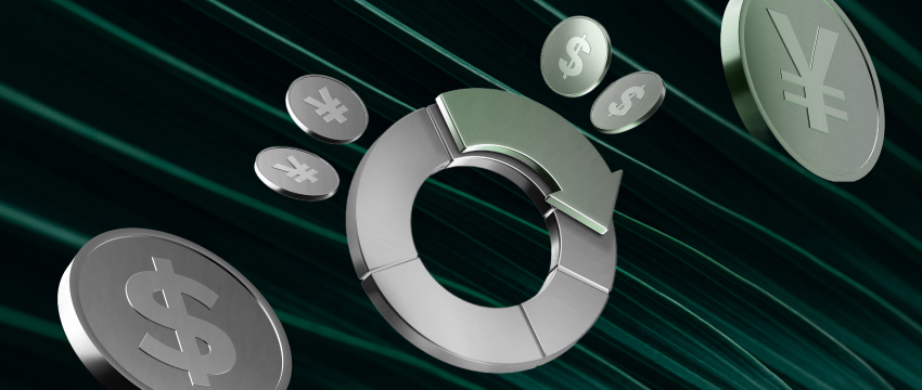 Major forex currency symbols and price charts representing popular currency pairs